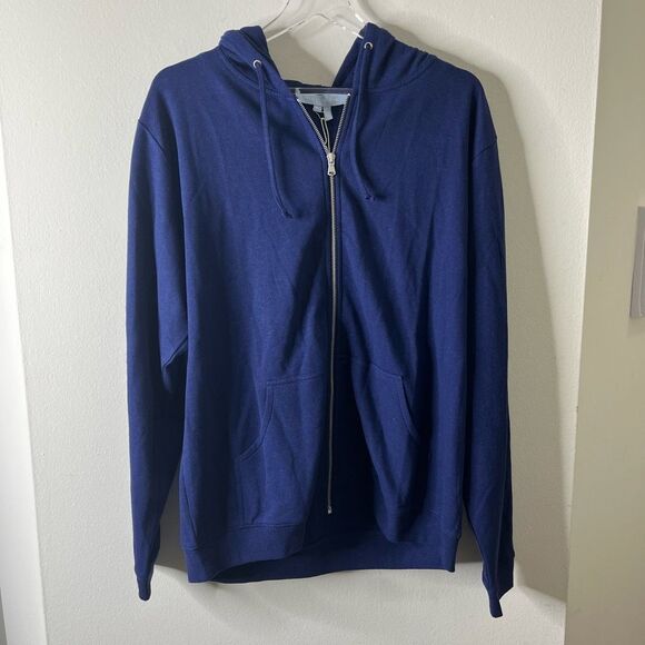 NWT Hill House Teddy Zip Navy Blue Hoodie Size Small - Picture 2 of 10